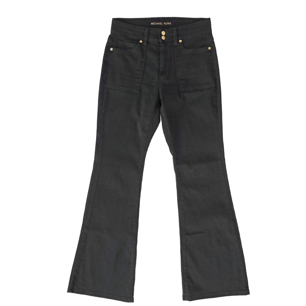 MICHAEL KORS Black High Waist Flare Jeans Size 6 x 32"